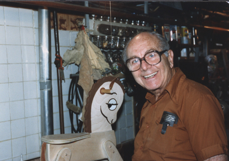 Edward Gersh, in his shop, circa 1986